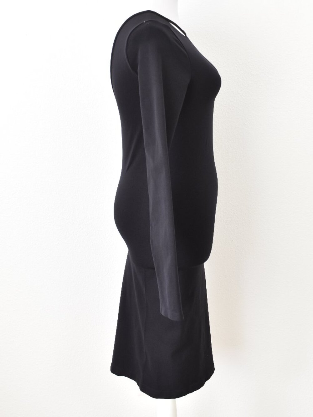 Helmut Lang Cutout Stretch Open Back Long Sleeve Dress Black - M/L - Picture 8 of 11